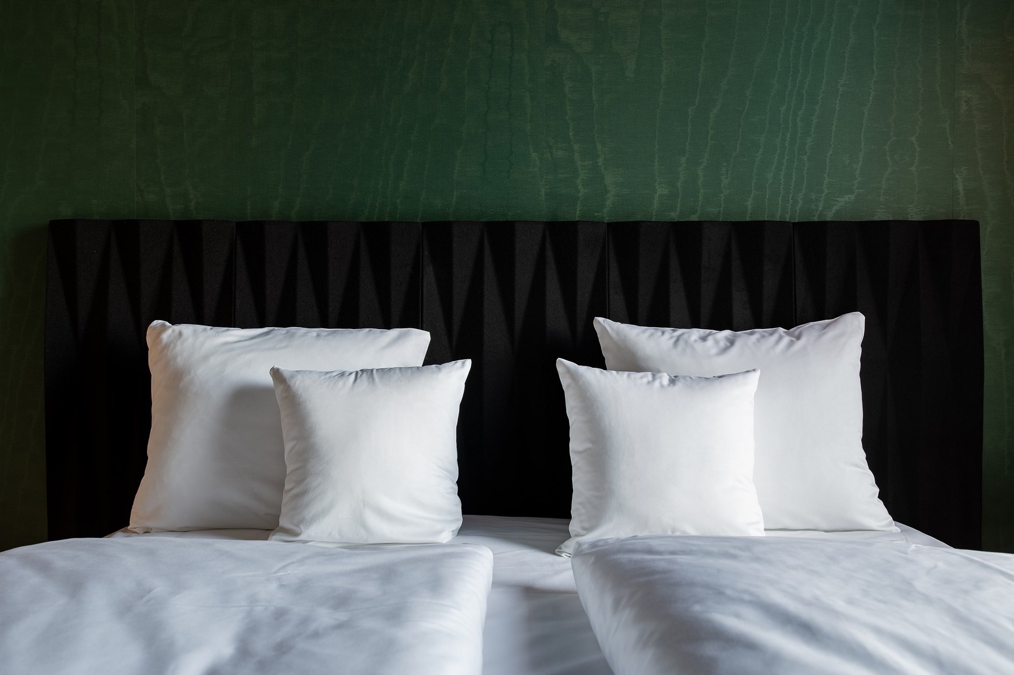 VANK_DIAMOND panels as a hotel bed headboard